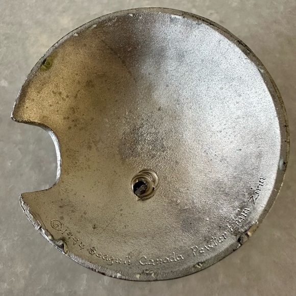 Seagull Pewter and Glass Daffodil and Butterfly Serving Jar with Spoon - Picture 4 of 4